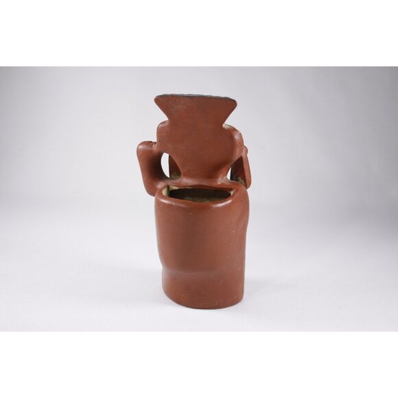 Vintage small Mexican Terracotta planter sculpture, Inca / Maya / Aztec style - Picture 4 of 7